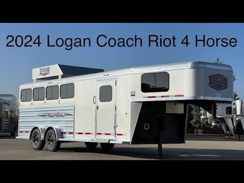 2024 Logan Coach Riot 4 Horse Gooseneck - YouTube