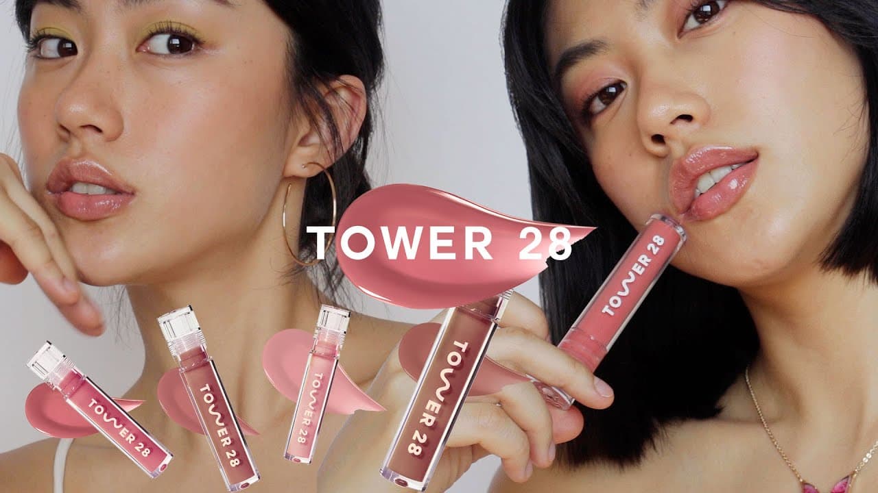 Tower28 ShineOn Milky Lip Jelly | Lip Swatches & Review - YouTube