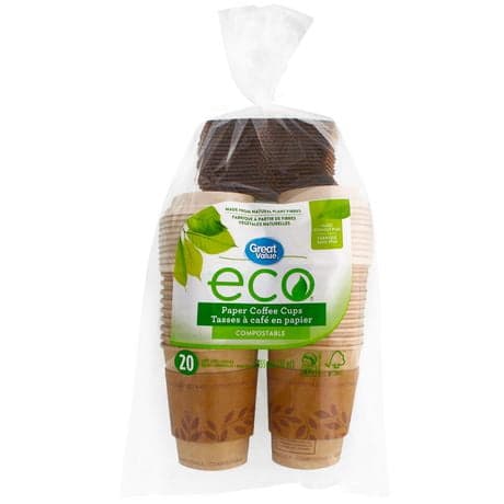 Great Value Eco Paper Coffee Cups - Walmart.ca