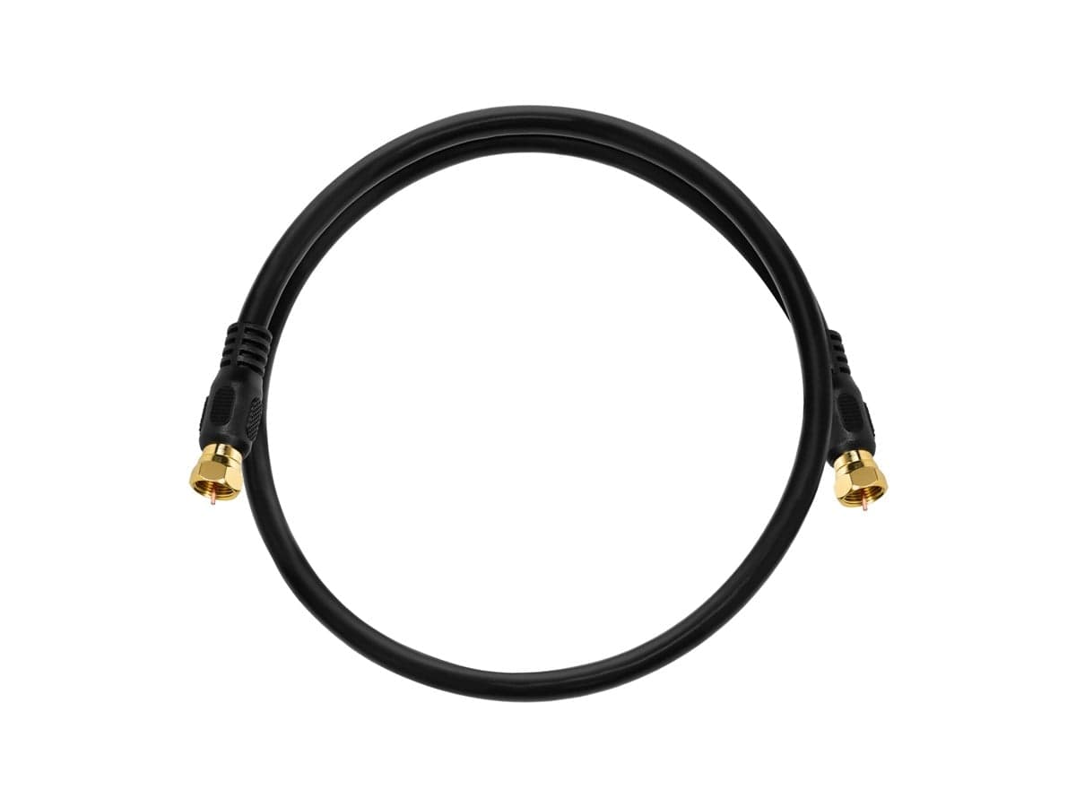 Monoprice 1.5ft RG6 (18AWG) 75Ohm, Quad Shield, CL2 Coaxial Cable with ...