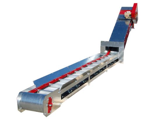Feed conveyor - Valmetal - chain / inclined / closed circuit