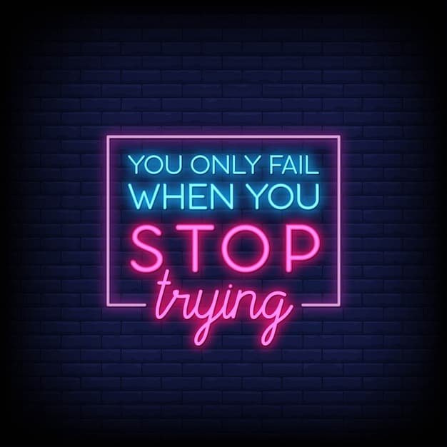 Premium Vector | Modern motivation quote in neon signs