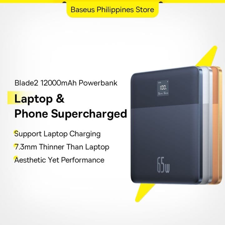 Baseus Blade 2 65W Powerbank 12000mAh Fast Charging PowerBank for iPad ...