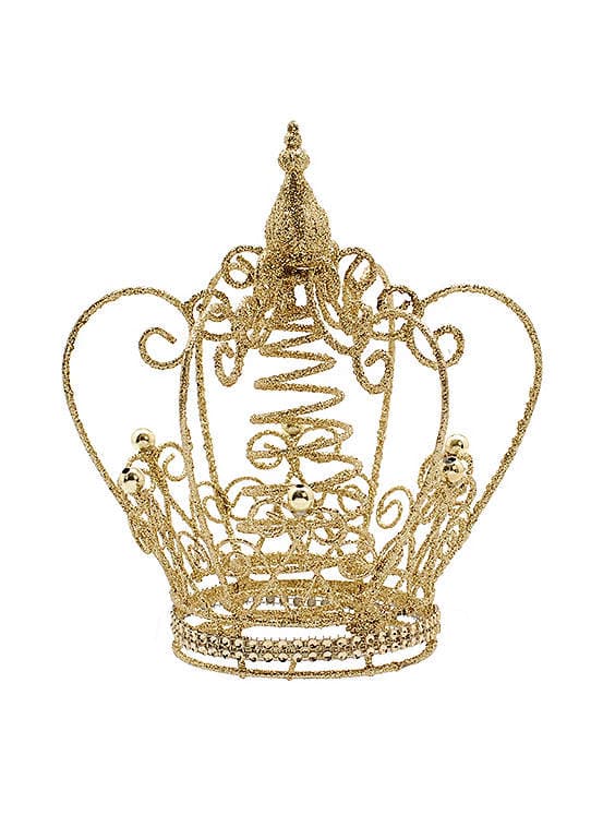 Gold Glitter Crown Tree Topper | Kaleidoscope