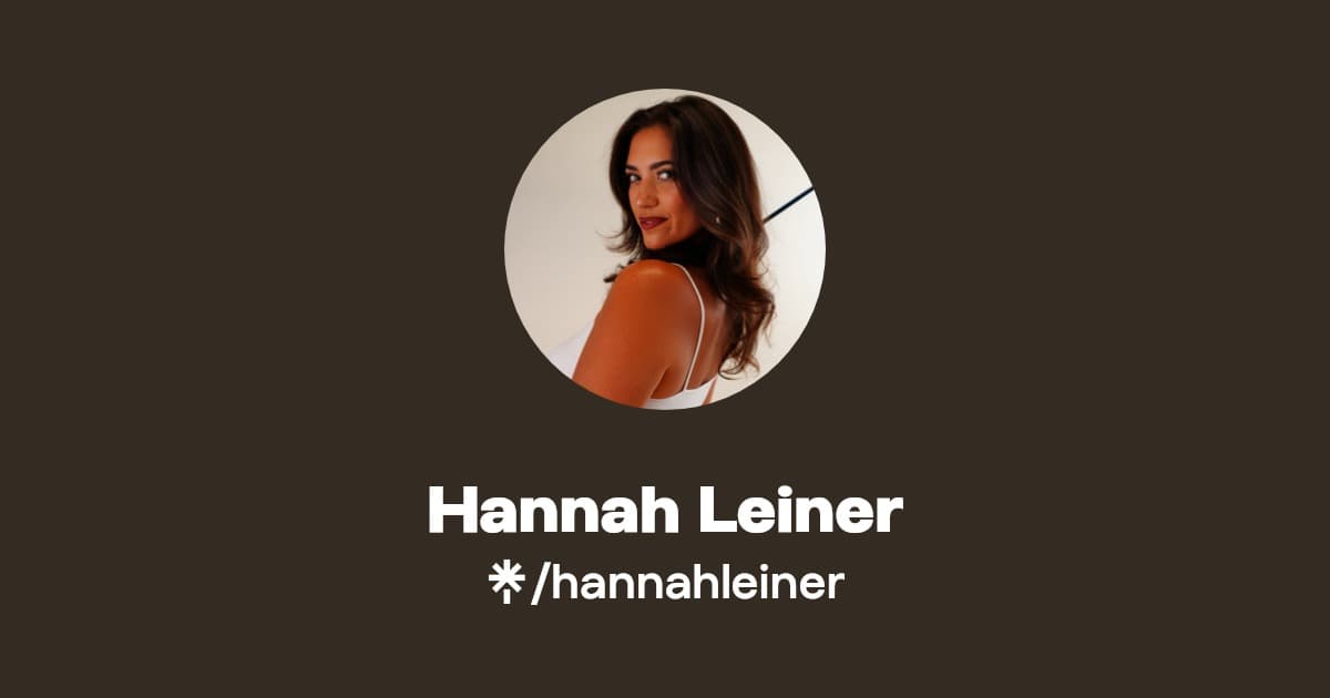 Hannah Leiner | Twitter, Instagram, TikTok | Linktree
