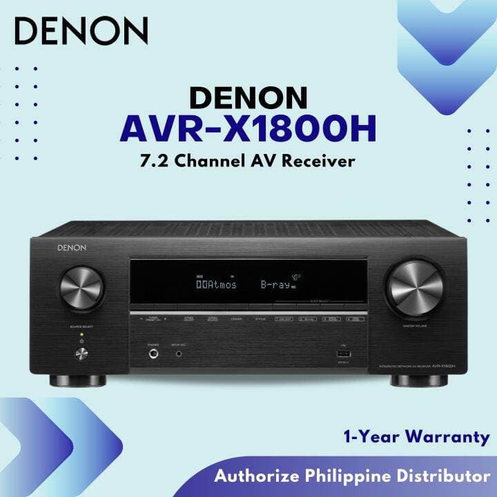 Denon AVR-X1800H 7.2-channel home theater receiver with Wi-Fi ...