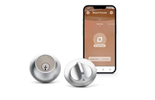 Level Touch, Invisible Smart Lock System with Touch-Access Technology, Smart Door Lock Fits Most Door Hardware, Entry with Touch, Key Card, Manual Key, and Smartphone App, Simple Wireless Installation