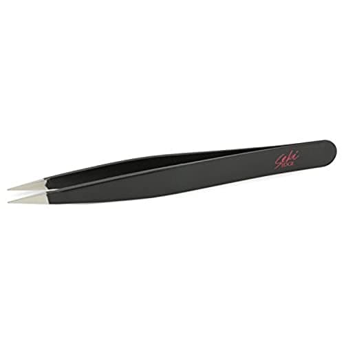 Seki Edge Stainless Steel Point Tweezer, Black