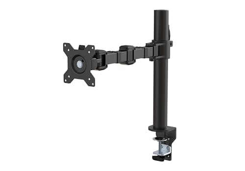 Amazon Basics Single Computer Monitor Stand with Tilt and Rotation, Height Adjustable VESA Desk Arm Mount, Steel, 30 inches, Black