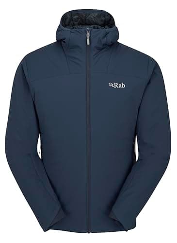 Rab Men's Xenair Alpine Light Hooded Insulated Jacket for Hiking & Mountaineering, Tempest Blue, Large