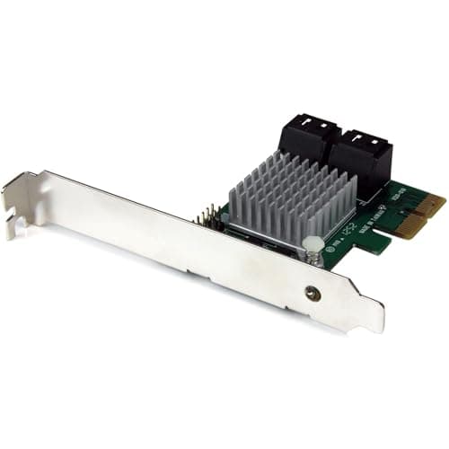 StarTech.com PEXSAT34RH 4 Port PCI Express SATA III 6Gbps RAID Controller Card PCIe SATA 3 Controller Adapter