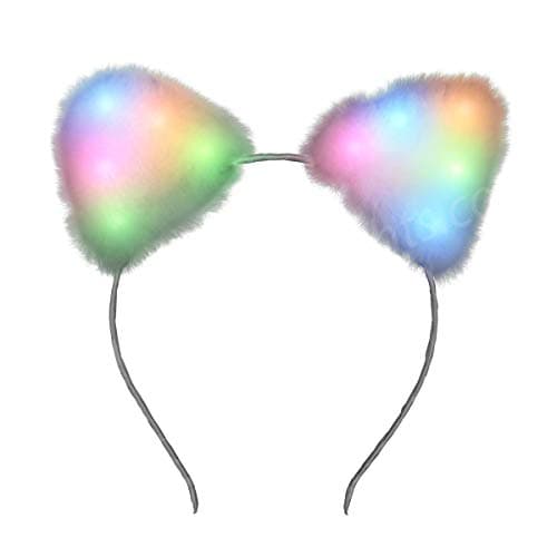 Plastic LED Light-Up Cat Ears Headband - Cappel's