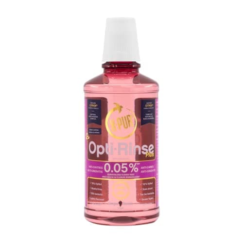 X-PUR Xylitol Opti-Rinse Plus With Citrox - Antibacterial Grape Flavored Alcohol-Free Mouthwash - 0.05% - 1L
