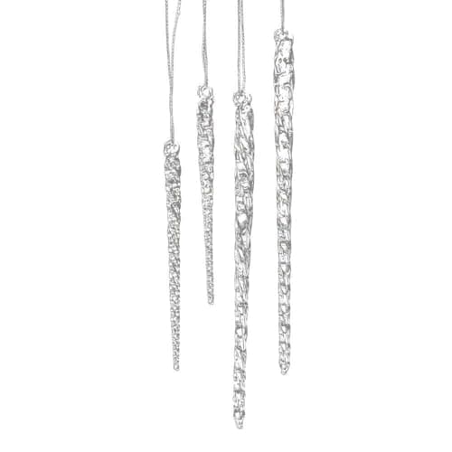 Amazon.com: Kurt S. Adler 6-Inch Spun Glass Icicle Ornaments, 6 Piece ...