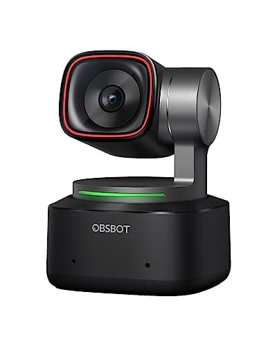 OBSBOT Tiny 2 Lite Webcam 4K, AI Tracking Streaming Camera, PTZ Camera With 1/2"Sensor, Gesture Control,60 FPS, HDR, Noise-Canceling Microphone, Web Camera for PC, Laptop, Meeting, Gaming, Class, etc.