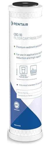 Pentek CBC-10 Carbon Block Filter Cartridge, 9-3/4-Inch x 2-7/8-Inch, 0.5 Micron