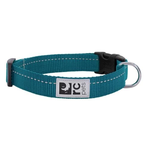 RC Pets Primary Collection 3/4" Dog Clip Collar, Small, Dark Teal