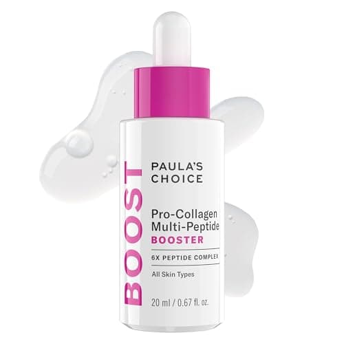 Paula’s Choice Pro-Collagen Multi-Peptide Booster Serum for Fine Lines & Wrinkles, Supports Collagen Production with Plumping Hyaluronic Acid & Amino Acids, Fragrance-Free, 20 ml