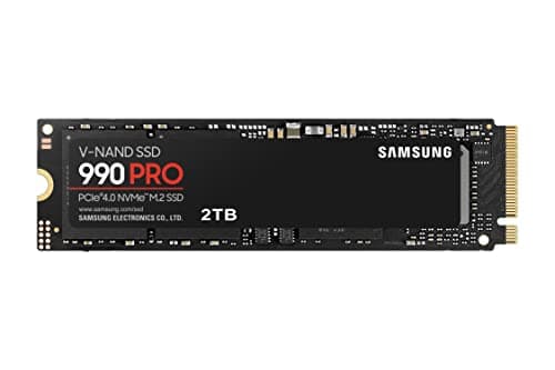 SAMSUNG 990 PRO SSD 2TB PCIe Gen4 NVMe M.2 Internal Solid State Hard Drive, Upto 7,450MB/s, Fast Speed for Gaming Heat Control, Direct Storage and Memory Expansion, MZ-V9P2T0B/AM [États-Unis Version]