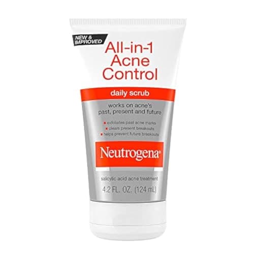 Neutrogena Oil-Free Acne Wash Daily Scrub with Salicylic Acid Acne Exfoliating Face Scrub and Treatment, 125 mL
