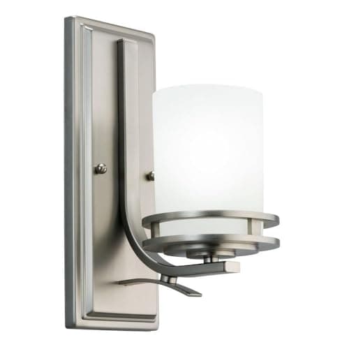 Kichler Barrington 4.5-in W 1-Light Distressed Black and Wood Tone ...
