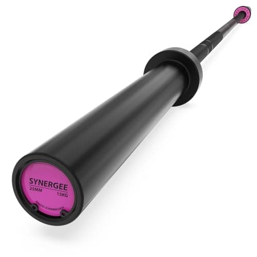 Synergee Regional Olympic 15kg Women’s Black Phosphate Barbell. Rated 1500lbs for Weightlifting and Powerlifting.