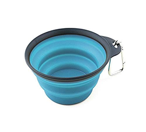 Popware Dexas for Pets Collapsible Travel Cup, Small, Gray/Blue