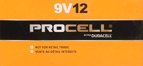 Duracell Procell 9V Alkaline Battery 12-Pack for Smoke Detectors