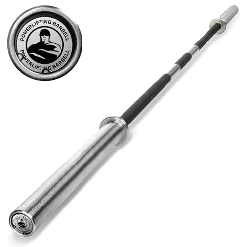 Powerlifting Bar 2.0 [Bells of Steel] Heavy-Duty Power Barbell | Olympic Bar for Powerlifting Barbell | Aggressive Knurling, 29mm Diameter, 44 lb Power Bar Weight, 1500lb Capacity, Barenaked