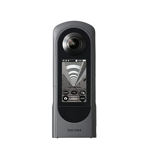 RICOH Theta X 360 Degree Camera, High Resolution Image of Approx 60M, 5.7K 360, Touch Screen, Interchageable Battery, External Memory Card