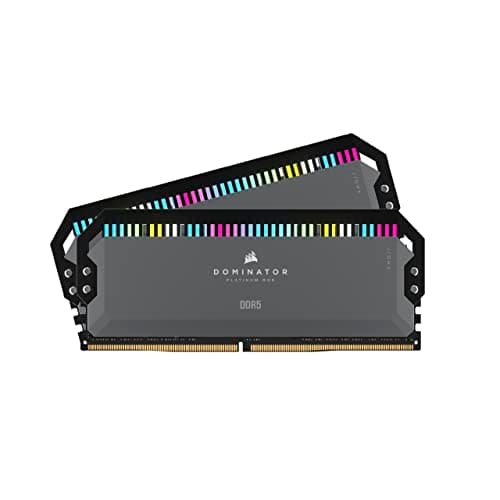 CORSAIR DOMINATOR PLATINUM RGB DDR5 32GB (2x16GB) DDR5 6000MHz CL30 AMD EXPO Intel XMP iCUE Compatible Computer Memory – Gray (CMT32GX5M2B6000Z30K)