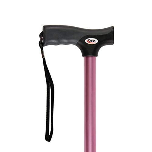Carex Adjustable Walking Cane, Soft Grip Derby Handle, Wrist Strap, All ...