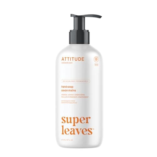 ATTITUDE Liquid Hand Soap, Made in États-Unis, EWG Verified, Plant and Mineral-Based, Vegan Personal Care Products, Orange Leaves, 473 mL