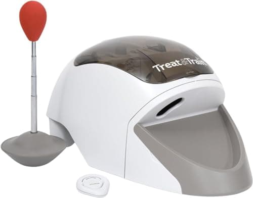 Treat&Train - Remote Treat Dispensing Dog Training System, Positive Reinforcement, Calm Behavior, Distraction Avoidance, Includes Instruction Booklet, Target Wand & Remote, for Dogs 6 Months & Up