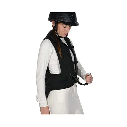 Women's Airbag Vest 0.01S Trigger Airbag Jacket Motorcycle Airbag Equestrian Riding Equipment (Color : Black, Size : Small)