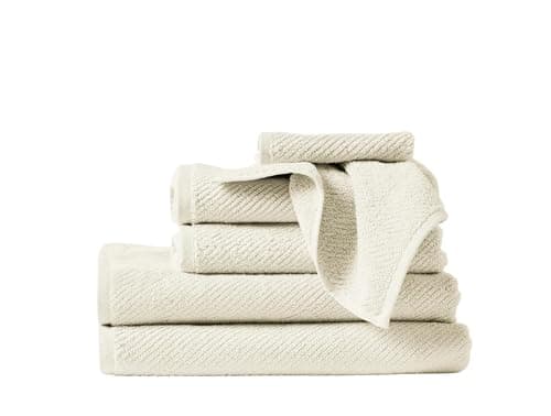Coyuchi Air Weight Organic Towels, Wash Cloth - Alpine White (12" x 12")