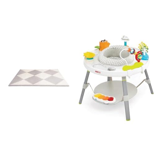 Playspot Geo Foam Floor Tiles - Black/ Cream (Skip Hop) - WordUnited