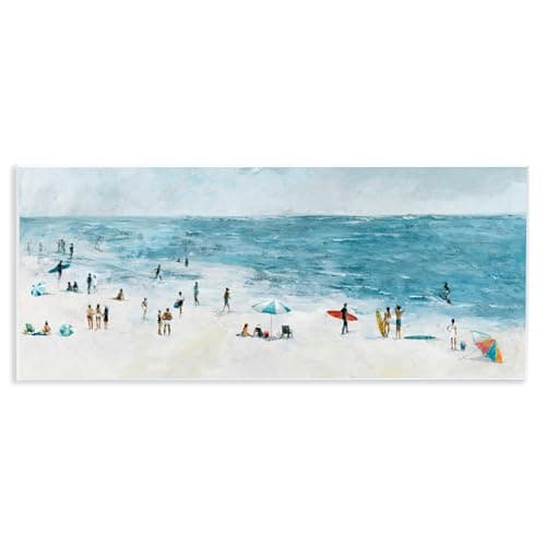 Plaque murale surdimensionnée coastal beach scene de Stupell Industries