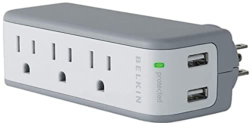BELKIN BKNBST300BG, 3-Outlet Surgeplus with 2 USB Ports and Swivel Head