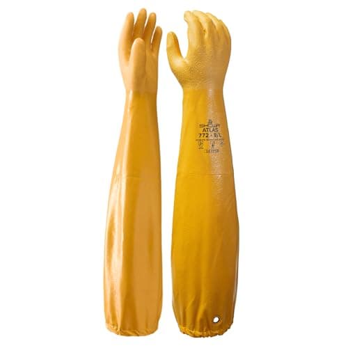 SHOWA 772L-09 Atlas 772 Nitrile Coated Glove, Cotton Interlock Liner ...
