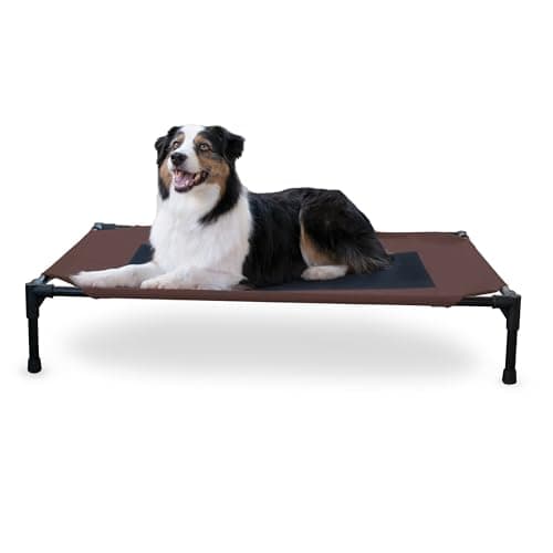 K&H Pet Products Original Pet Cot House Small Navy Blue - Indoor & Outdoor Elevated Pet Bed & Shelter (17" x 22" x 22")