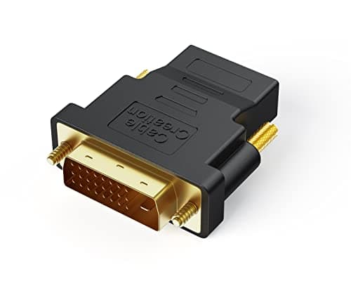 CableCreation DVI to HDMI Adapter,2-Pack Bi-Directional DVI Male to HDMI Female Converter, Support 1080P, 3D for PS3,PS4,TV Box,Blu-ray,Projector,HDTV