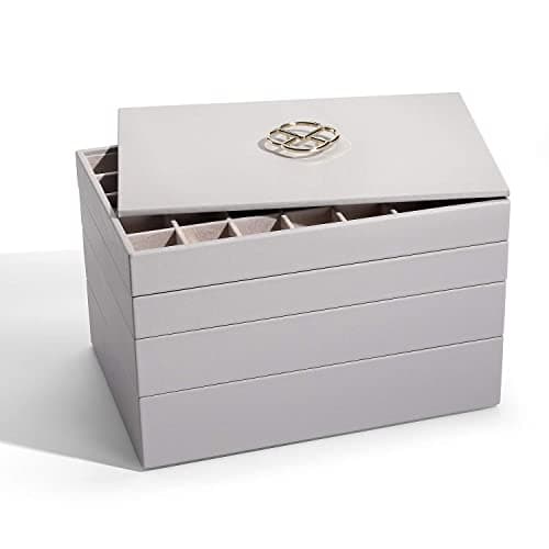 Vlando Stackable Jewelry Organizer Tray with Lid
