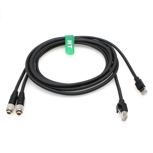 HangTon 2X Ethernet Network Cable for Sony HDC Camera HDCU-5000/5500/3500/3100/3170 RCP-3501 MSU-3500/3000 Remote Control Panel Unit, Hirose 8 pin to RJ45 3m