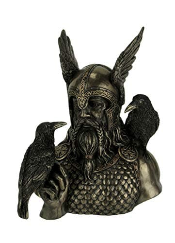 Veronese Design 8 5/8" Tall Odin Sitting on Throne Accompanied by His ...