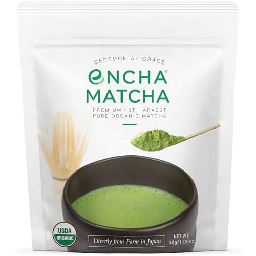 Encha Ceremonial Grade Matcha Green Tea - First Harvest Organic Japanese Matcha Green Tea Powder, From Uji, Japan (1.06 Ounce (Pack of 1))