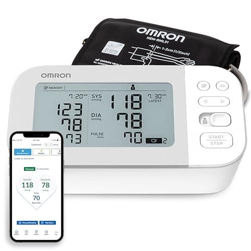 OMRON Health Gold Wireless Upper Arm Blood Pressure Monitor w/Side-by-Side LCD Comparison 2-User 120-Reading Memory