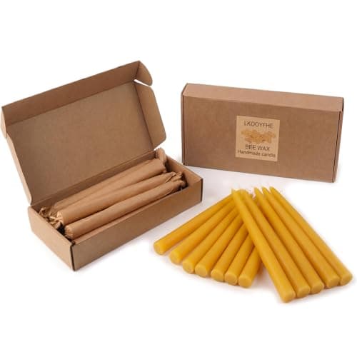 12 Inch Natural Beeswax Taper Candle – Honey Candles USA
