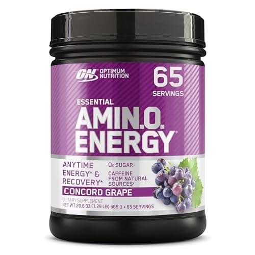Optimum Nutrition Amino Energy Powder: Pre- workout & Anytime energy with Green tea, Green coffee extract + BCAA's - Watermelon: 30 servings [270g] (packaging may vary)