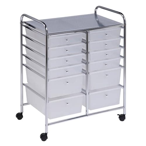 Honey Can Do 10-Drawer Rolling Storage Cart,Black - Walmart.com ...